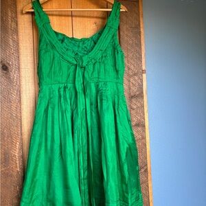Diane Von Furstenberg Emerald Silk Dress